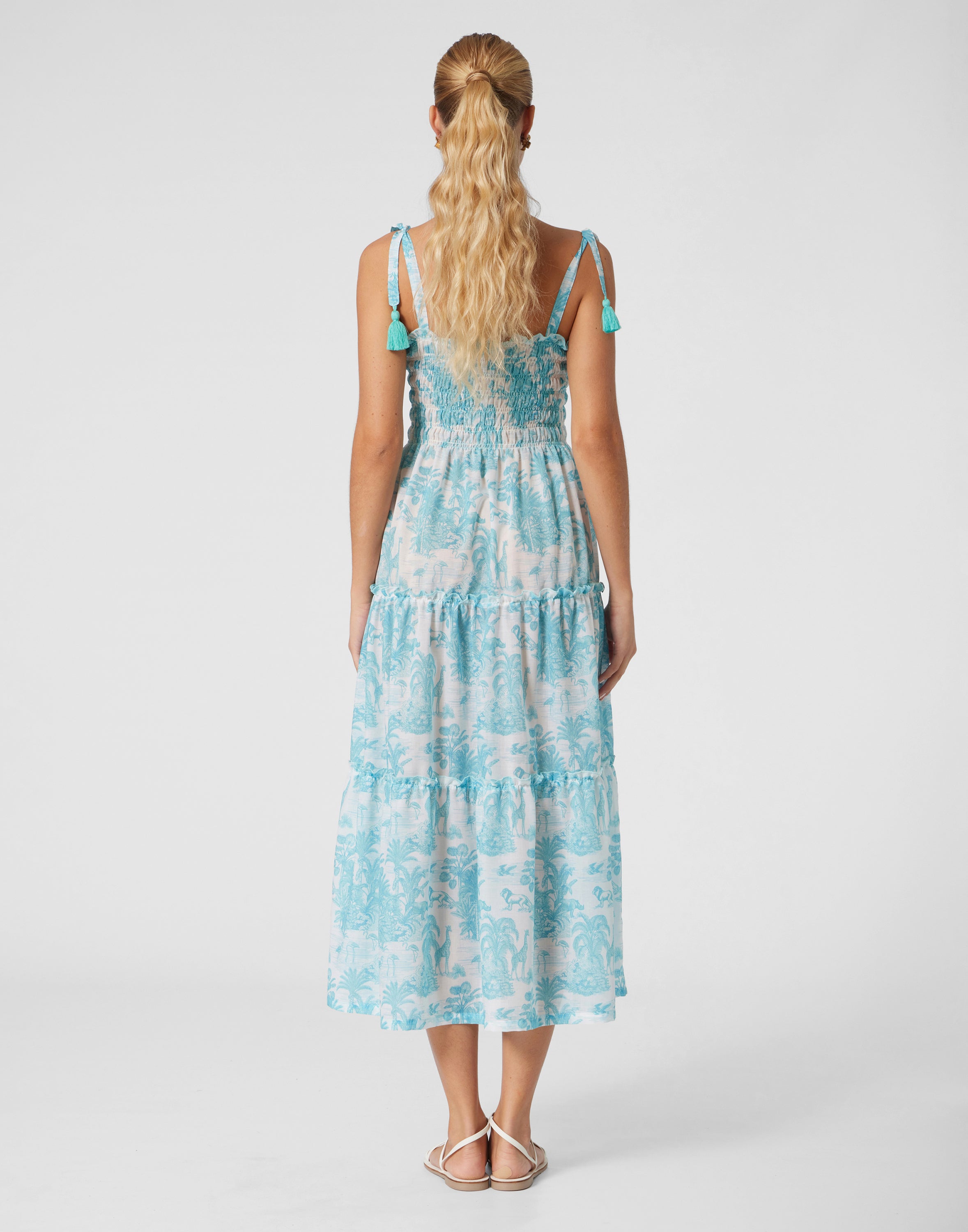 WOMEN'S DRESS JUNGLE TURQUOISE