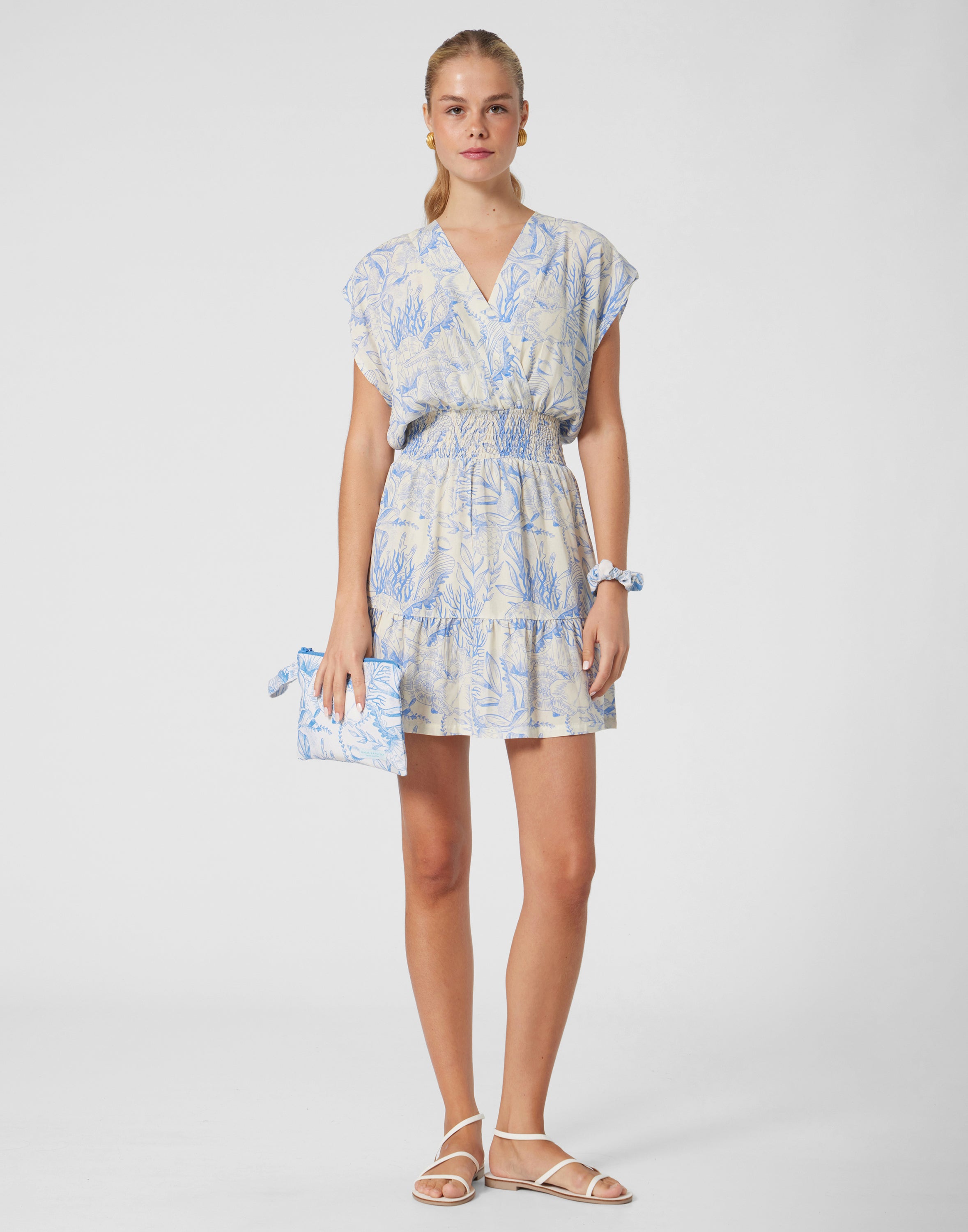 WOMEN'S  SHORT DRESS THALASSA BLUE