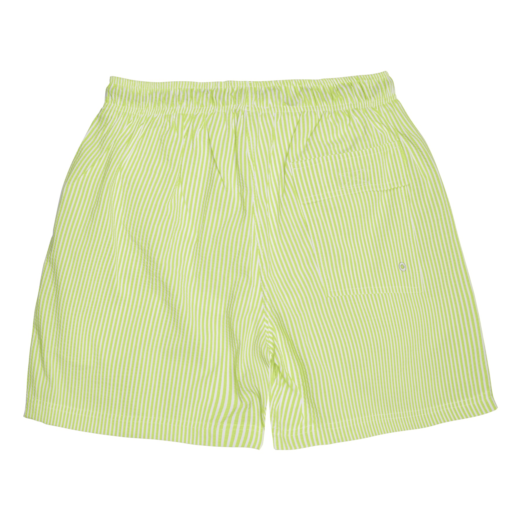 MEN'S SWIM SHORTS STRIPES NEON YELLOW