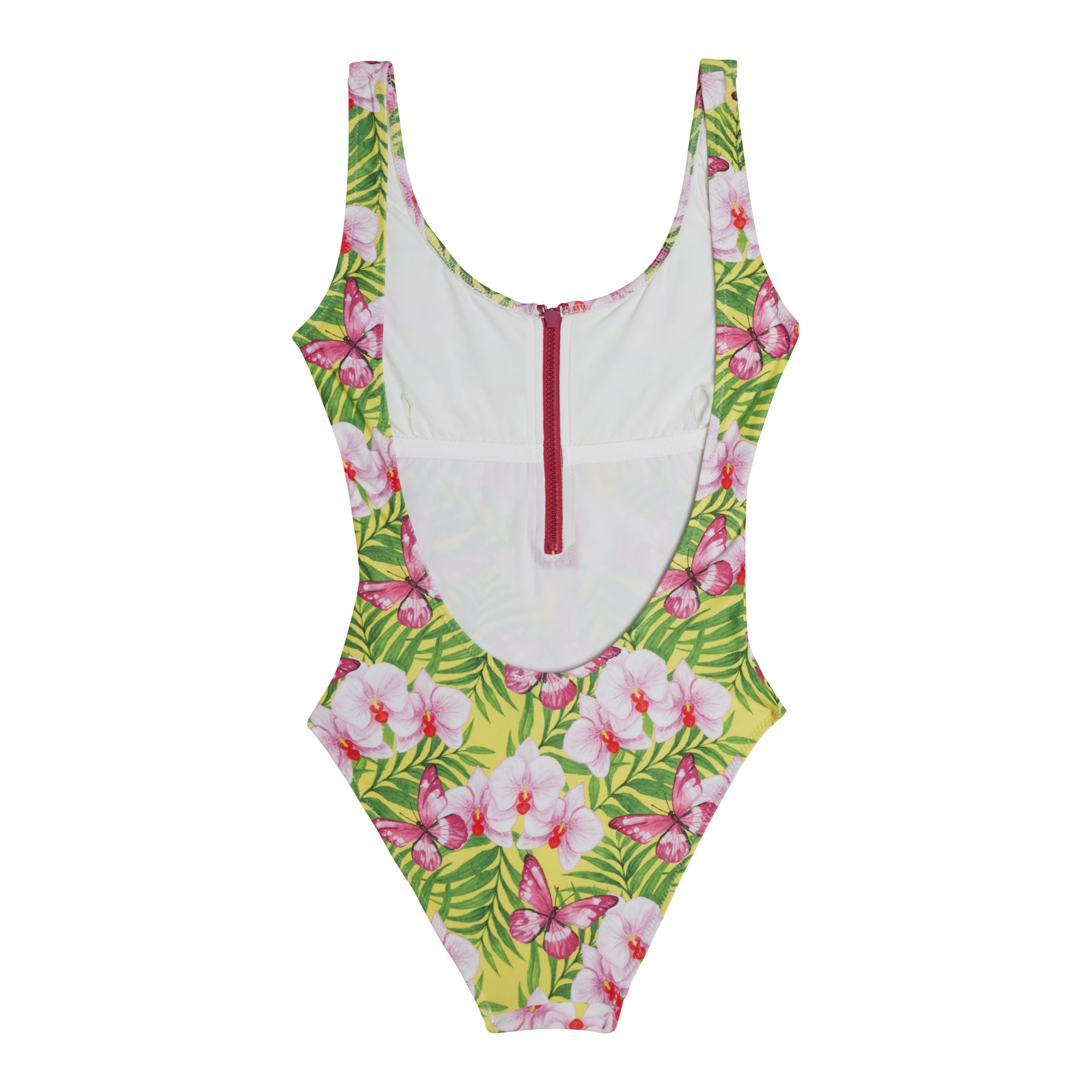 WOMEN'S ONE PIECE ZIPPER ORCHIDS