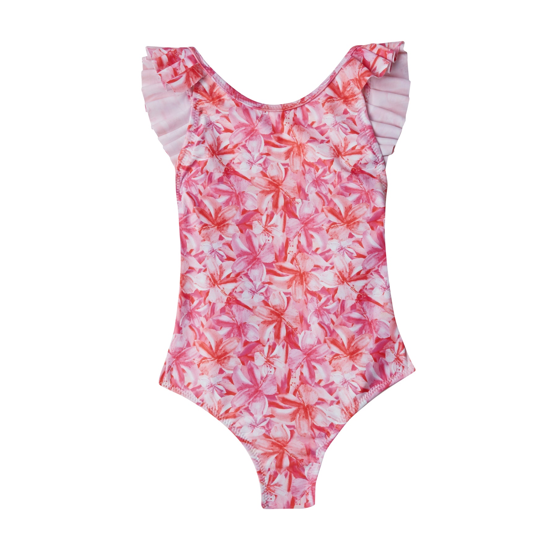 GIRL'S ONE PIECE PLEATED HIBISCUS