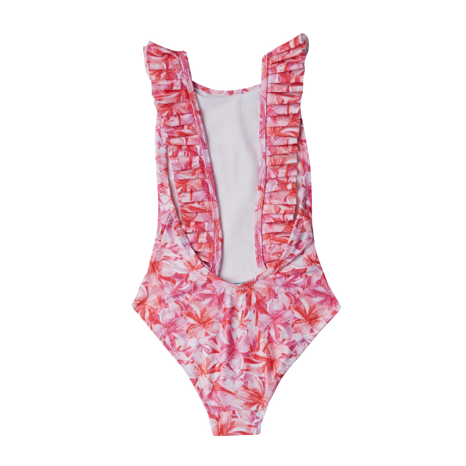 GIRL'S ONE PIECE PLEATED HIBISCUS