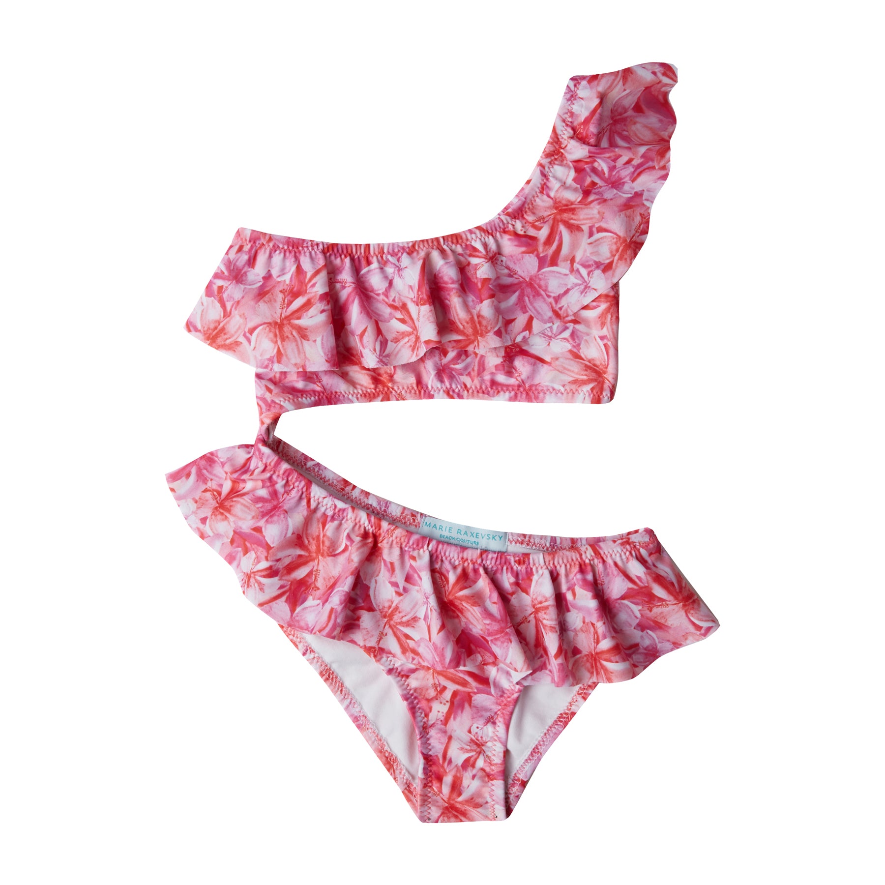 GIRL'S ONE PIECE CUT OUT HIBISCUS