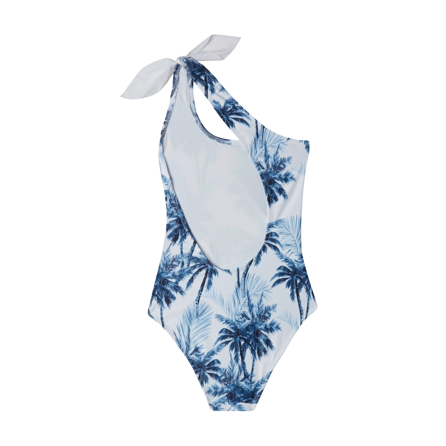 GIRL'S ONE PIECE ONE SHOULDER PALMS