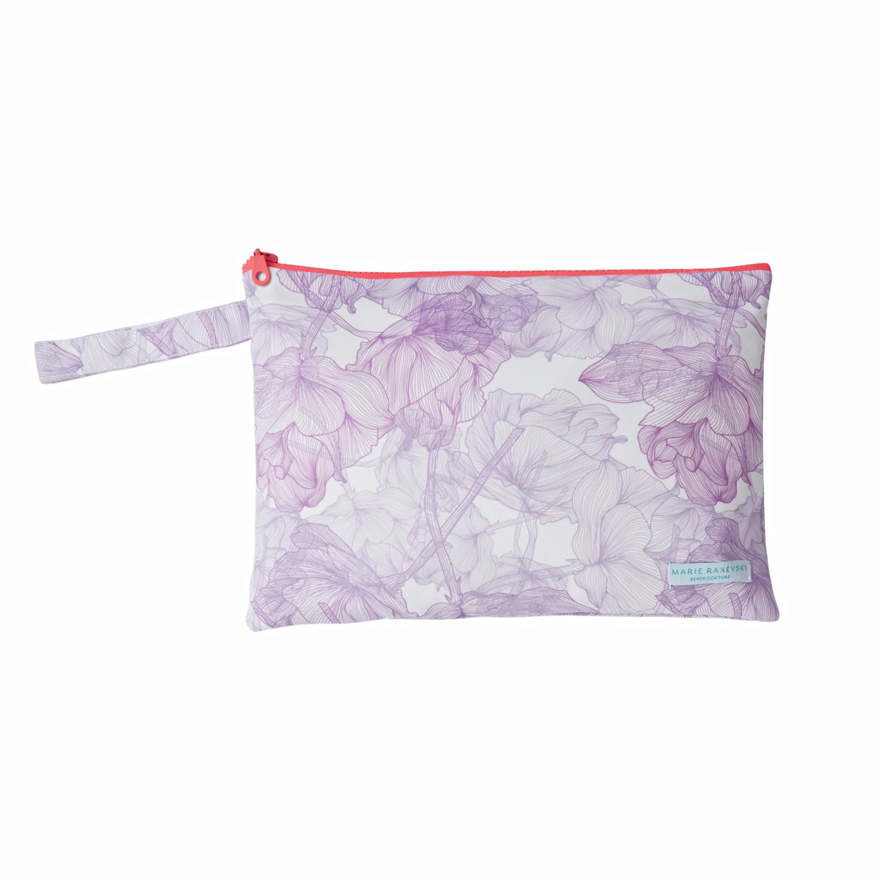 POUCH LARGE FLOWERS LILAC